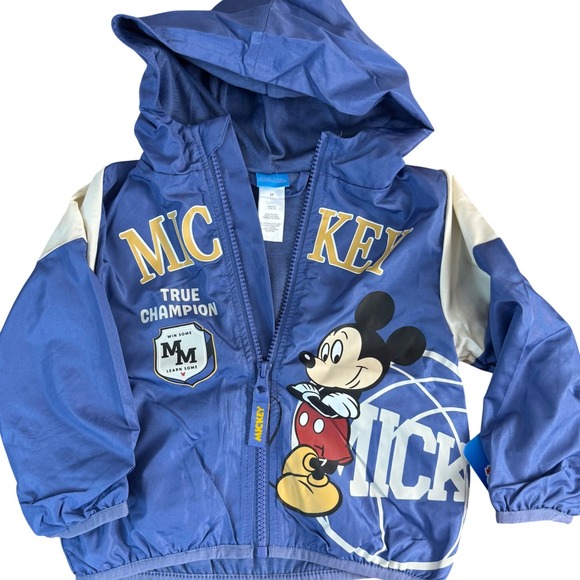 Disney Mickey Mouse Clubhouse Other - Disney Mickey Mouse Clubhouse Kids Blue Lightweight Hooded Jacket Size 2T